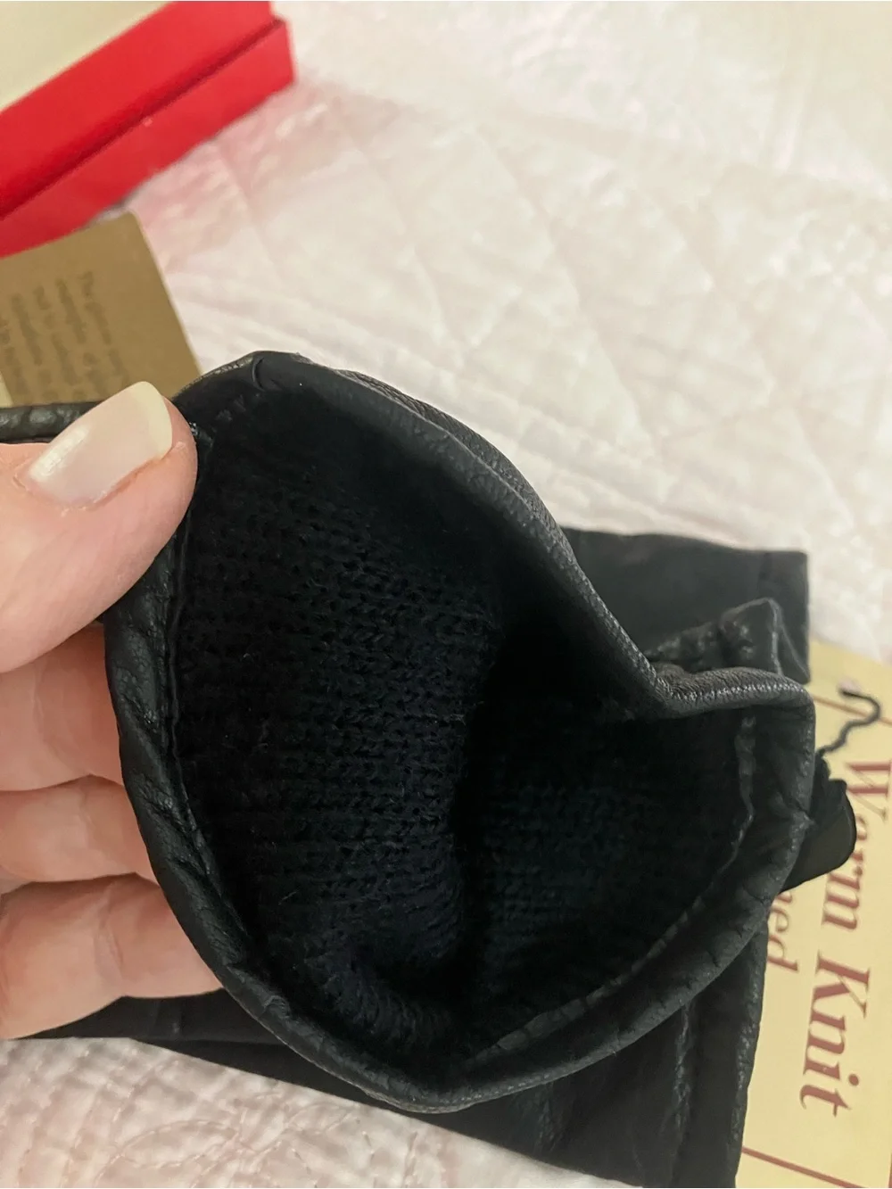 Fownes Handcrafted Black Leather Gloves